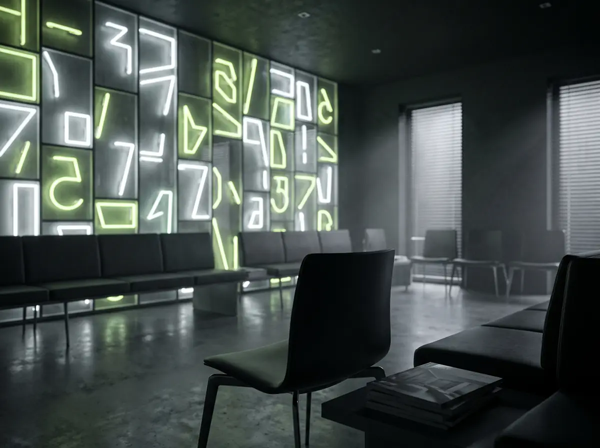 Illustrative render: Queue & token system